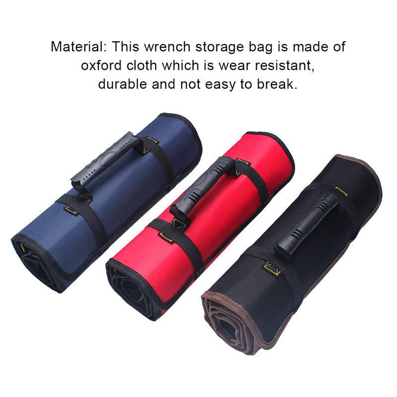 New Large Oxford Cloth Wrench Storage Bag with Handle Portable Multi-functional Spanner Tool Organizer Folding Pouch for Working
