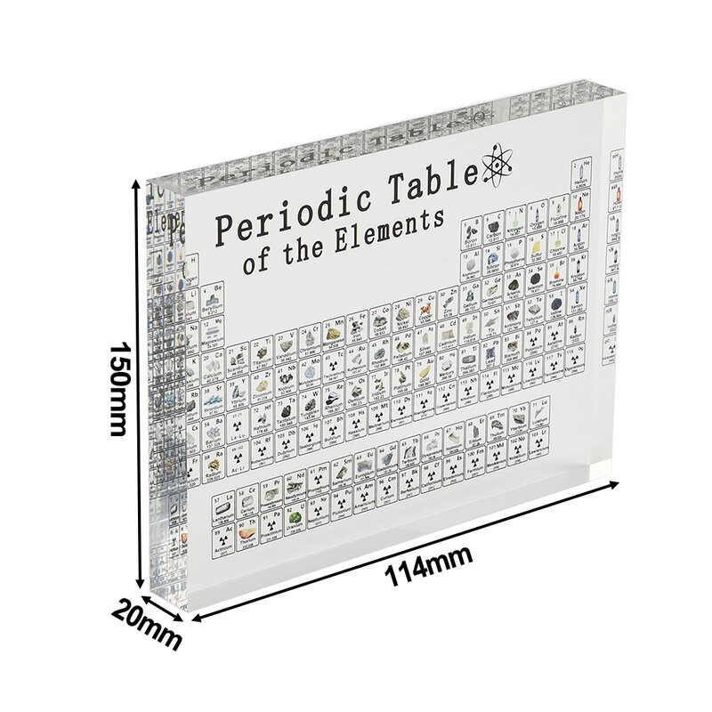 Tabela periódica química com elemento, Mesas acrílicas Display, Home Decor, Amostras de ornamento de letras, Ciência escolar, 85 bits