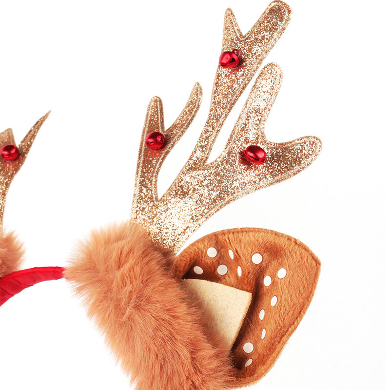 Oaoleer Weihnachten Stirnbänder Geschenk Weihnachten Haar Zubehör Stirnband Phantasie Rentier Geweih Haarband Frohe Weihnachten Dekorationen