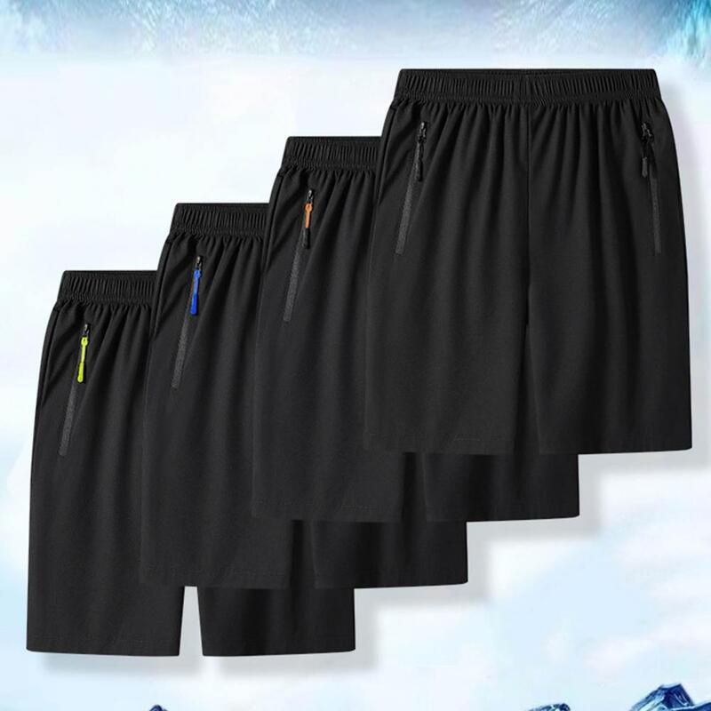 Men Relaxed Fit Shorts Men's Quick Dry Gym Shorts with Zipper Pockets Liner for Running Training Summer Athletic Shorts for Men