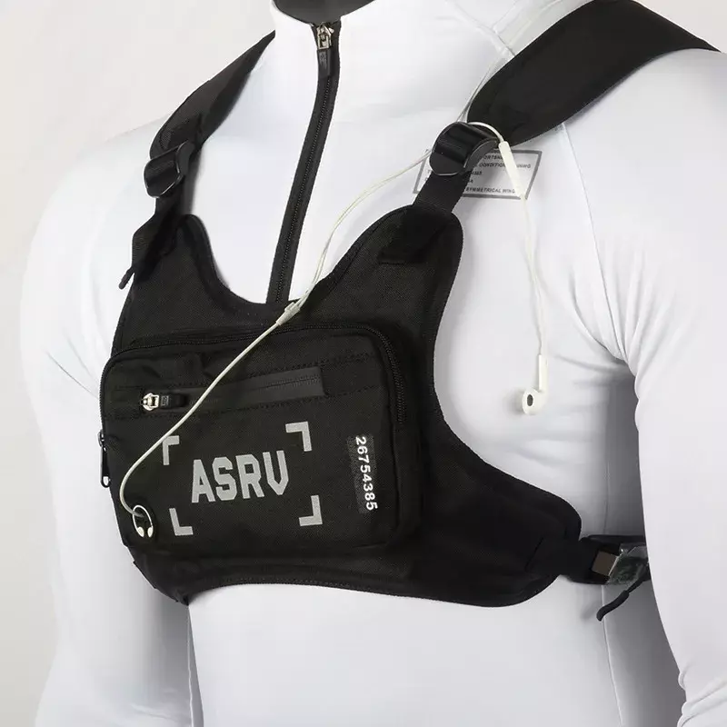 Sport Rucksack Mode Brust Rig Tasche für Männer Hüft tasche Hip Hop Streetwear funktionale Brust Handy taschen männliche Packung 가̈r Bolso