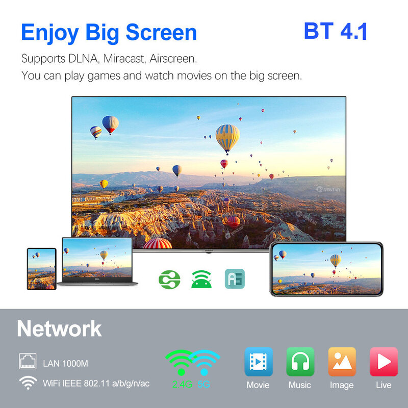 Woopker-Dispositivo de TV inteligente TOX3, decodificador con Android 11,0, 4GB, 32GB, Amlogic S905X4, reproductor multimedia 4K, Wifi, 1000M, compatible con Dolby Atmos