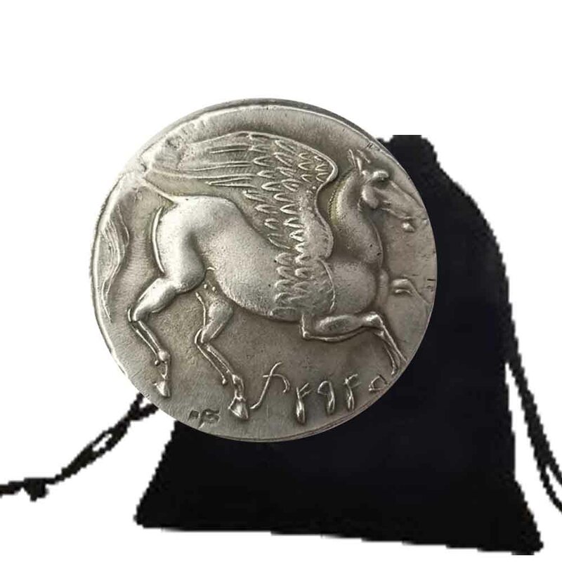 Luxury Historic Greek goddess Art Funny Coin/Good Luck Commemorative Coin Pocket Couple Coin World Coin+Gift Bag