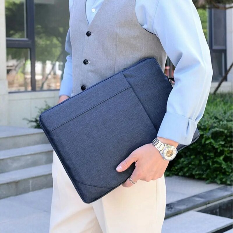 Tas jinjing pria, tas pelindung Laptop bisnis, kantong dokumen kantor, paket Laptop untuk rapat, Data