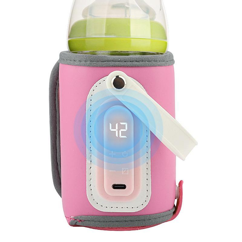 Penghangat botol susu portabel, penghangat botol untuk ASI USB penghangat susu perawatan tutup isolasi panas susu