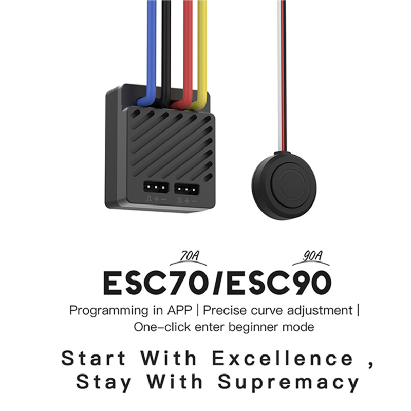 ISDT ESC 70/90 WP 1080 70A/90A motore spazzolato ESC regolatore di velocità elettronico impermeabile RC Car 1:10 1:8 (spina XT60 non inclusa)