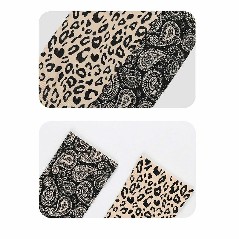 Mangas de seda de hielo con patrón de leopardo, protector solar suelto Delgado, resistente a los rayos UV, estampado de verano, 2 pares