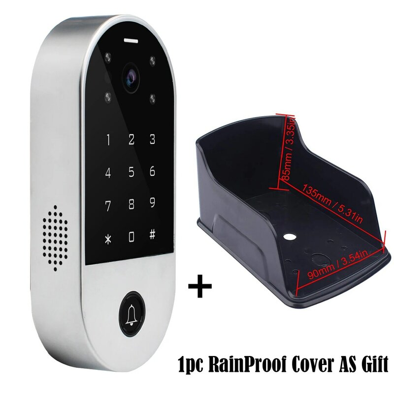 Wifi wideodomofon klawiatura kontroli dostępu 125Khz czytnik RFID Tuya aplikacja mobilna kamera drzwiowa System wprowadzania drzwi wideo + pokrywa