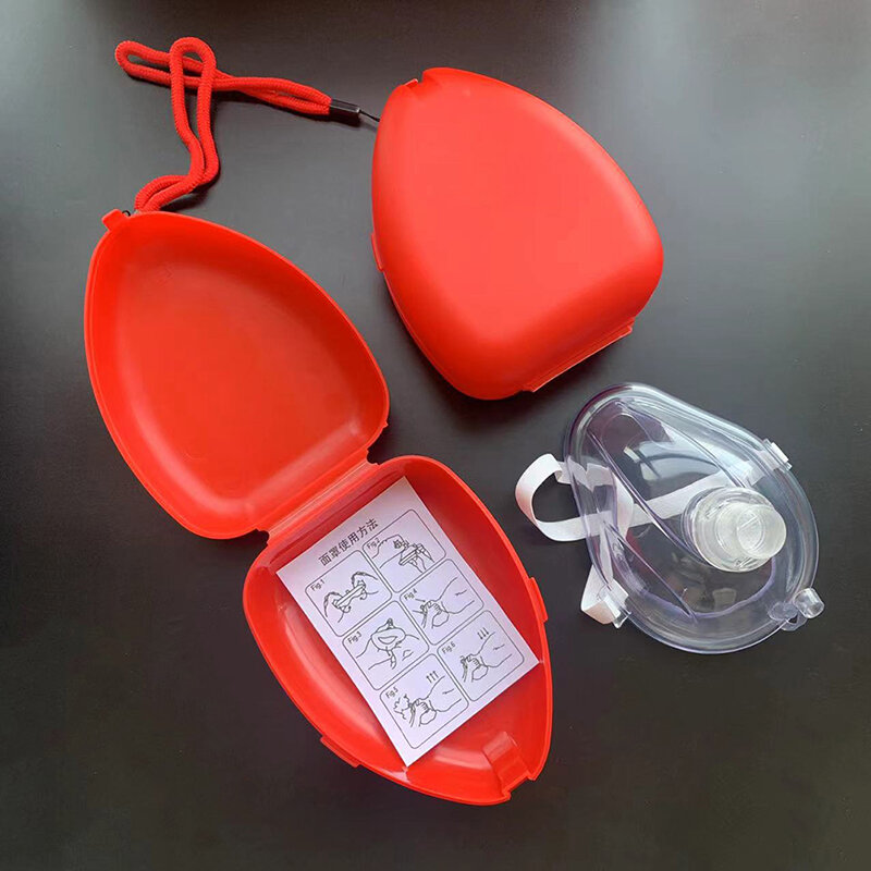 1 Buah Masker Pertolongan Pertama Resuscitator Penyelamatan Darurat Masker Pernapasan CPR Mulut Napas Katup Satu Arah Alat Pertolongan Pertama Profesional