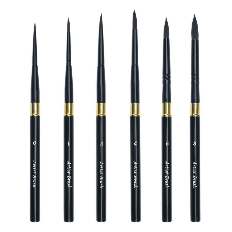 Paint Brushes Pointed Tip Soft Nylon Hair Metal Handle Professional Paint Brush for , Gouache, Oil