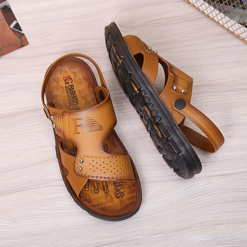 Scarpe da spiaggia aperte da uomo sandali pantofole da uomo antiscivolo di alta qualità traspiranti due usi calzature maschili scarpe estive da uomo all'aperto