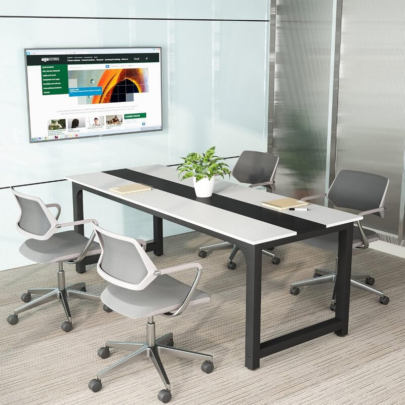 Современный компьютерный стол 70,8X31,5 дюйма, большой офисный стол, компьютерный стол, письменный стол, рабочая станция для дома и офиса, мебель