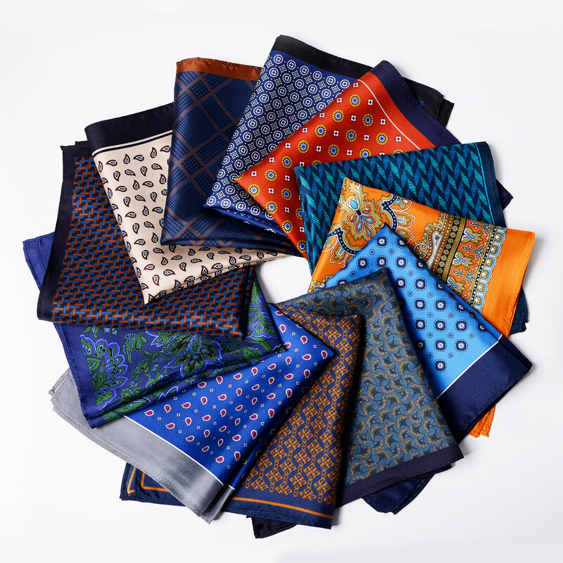New Arrive  100% Silk Pocket Squares Men Hanky Suit Handkerchief  Paisley Hanky Pocket Square Men