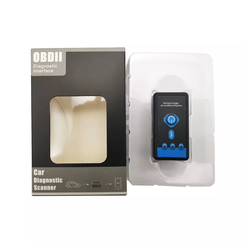Pemindai diagnostik antarmuka OBD2 Bluetooth ELM327 V1.5 baru 327 Mini tombol sakelar daya OBDII ELM 327