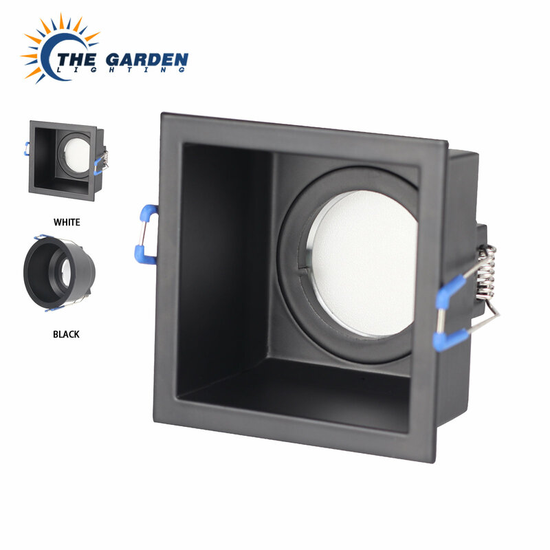 Wbudowany LED typu Downlight ramka uchwyt akcesoria sufit LED GU10 MR16 gniazdo Spotlight aluminium nie regulowana lampa