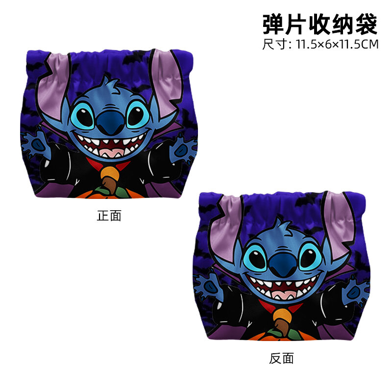 Disney-maletines de Anime Lilo Stitch para Halloween, bolsa de monedas, bolsa de maquillaje de dibujos animados, monederos casuales, bolso de almacenamiento de tarjetas, regalo, T8840