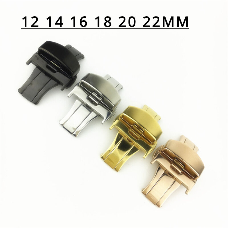 TISSOT-Fivela impermeável para relógio, fecho de aço inoxidável, botão de puxar único, 12mm, 14mm, 16mm, 18mm, 20mm, 22mm, acessórios para relógios