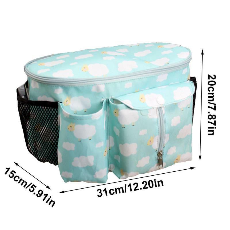 Portable Stroller Nappy Bag Baby Diaper Caddy Organizer Mommy Bags Babies Accessories Bag Storage With Lid