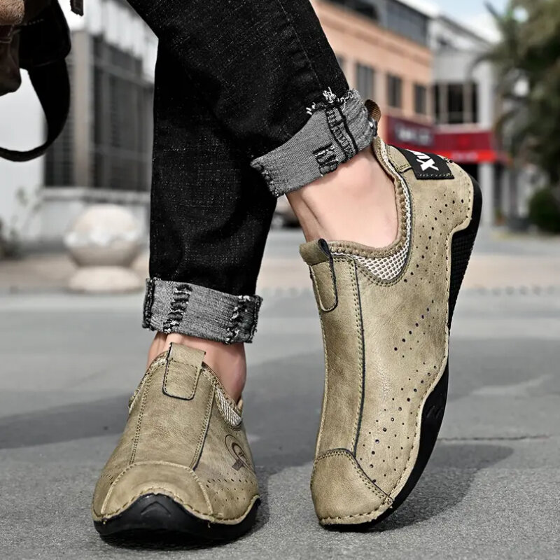 Men Sneakers Spring Autumn Lightweight Non-slip Comfortable Thick Sole Footwear Plus Size Outside Casual Non-slip Walking Shoes