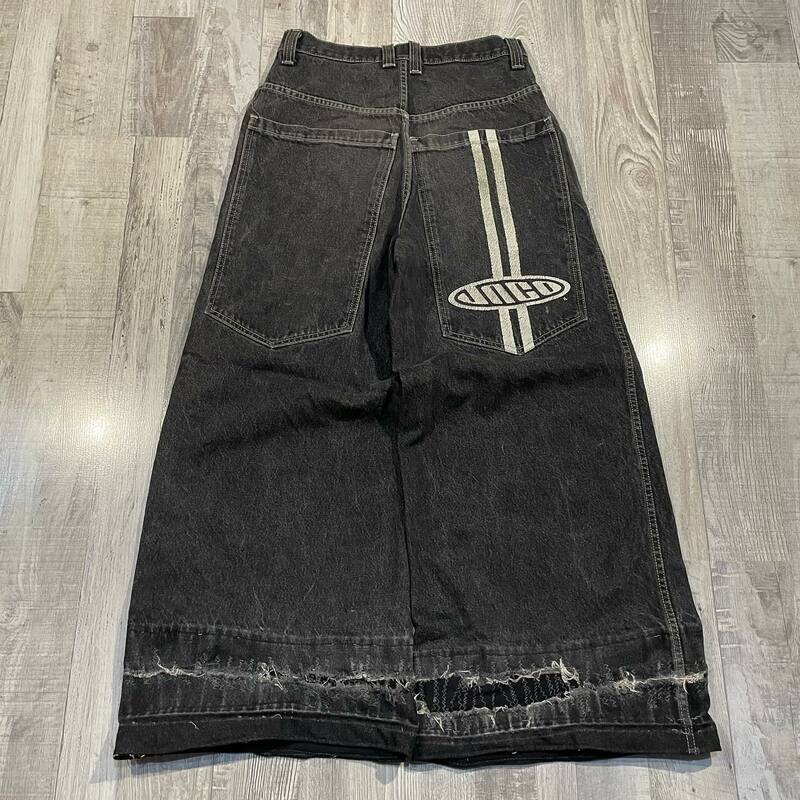 2024 New Harajuku Men Jeans Baggy Streetwear Y2k Retro Distressed Black Denim Trousers Hip Hop Straight Wide Leg Pants Hot Sale