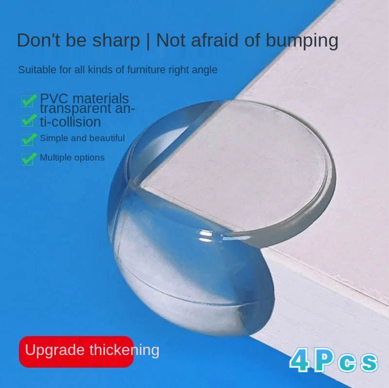 Angle de protection anti-collision en silicone, protecteur d'angle d'armoire en verre transparent