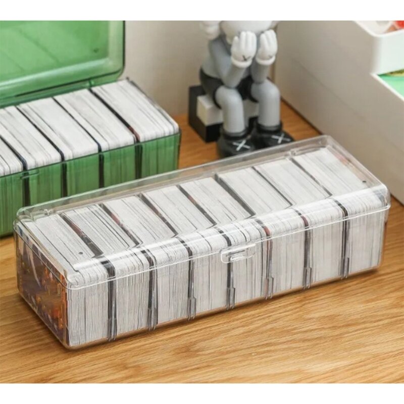 Pudełko przegródkami na karty o dużej pojemności Przezroczyste plastikowe etui na karty do gry