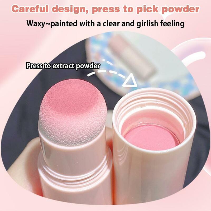 Multi-Function Blush Stick, brilho facial suave, contorno em pó de pêssego, blush matiz, maquiagem rosa, cosméticos bochecha coreana, Sh D8F1