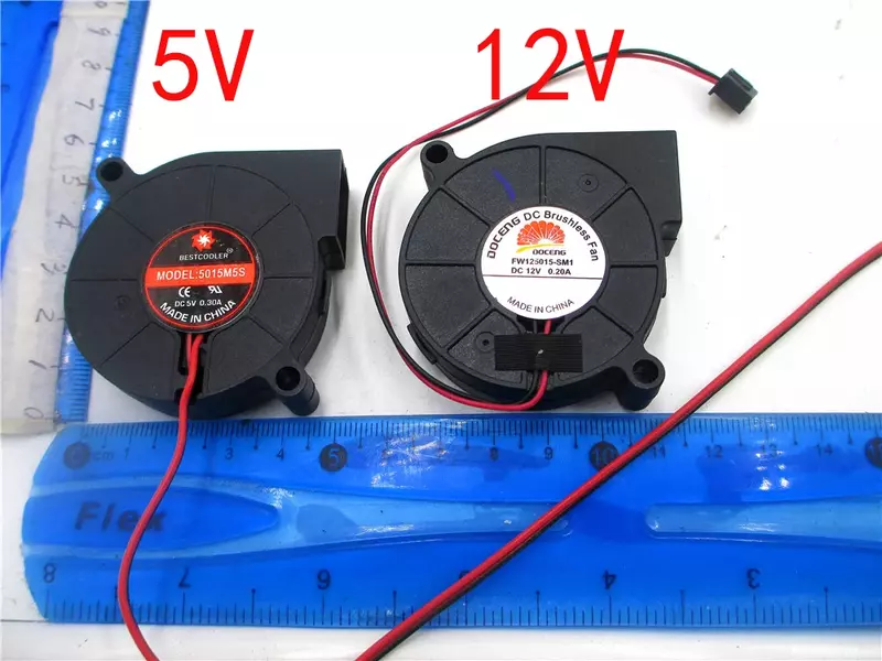 Ventilador de refrigeração do computador para PC, ventilador de luva-rolamento, 50mm x 15mm, JSF5015MS, SF5015SL, DC 24V, 12V, 5V, 2 pinos, 5015, 3pcs