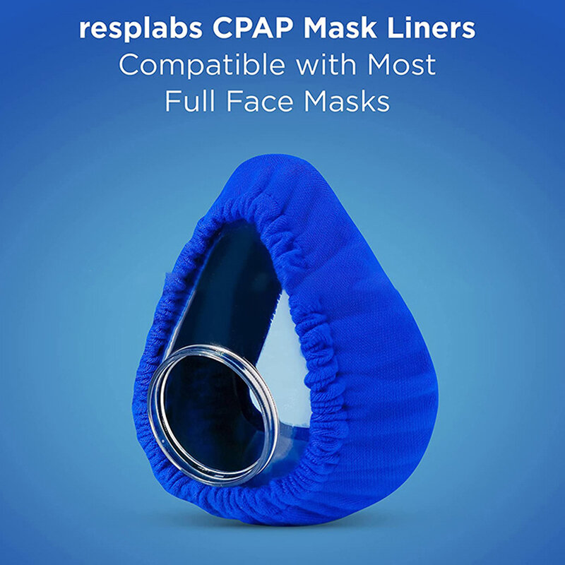 1 buah pelapis masker CPAP untuk wajah penuh menyerap kelembapan, pengurang tekanan, peningkatan kenyamanan, dapat dicuci, penutup katun