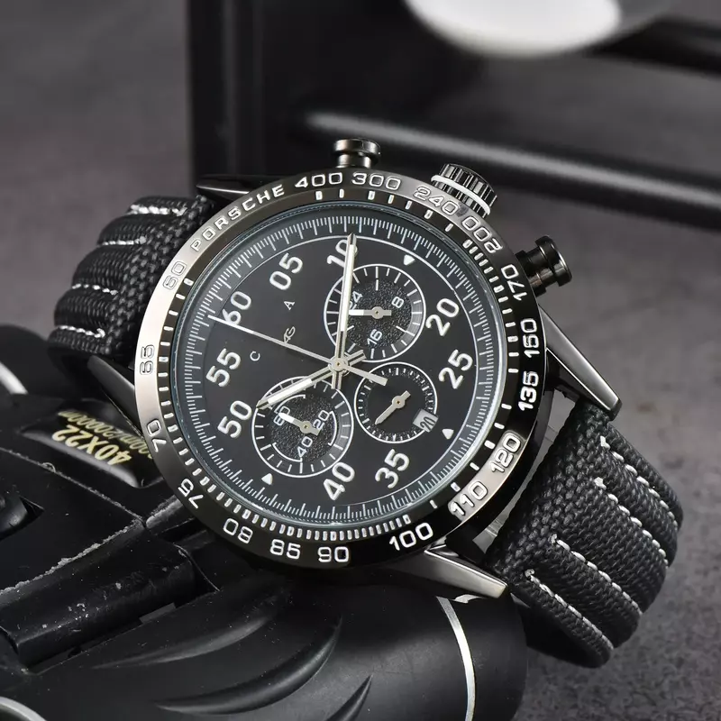 2024 Top Designer Men Watch TAG Original Luxury Brand Wristwatch Orange Racing Design Movement Chronograph Brand Male Watches