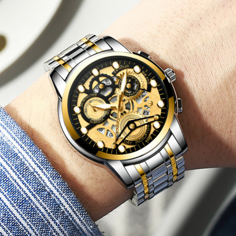 스테인레스 스틸 트렌드 쿼츠 시계, 조정 가능한 피부 친화적 우아한 손목 시계, 외부 사무실 비즈니스 미팅용