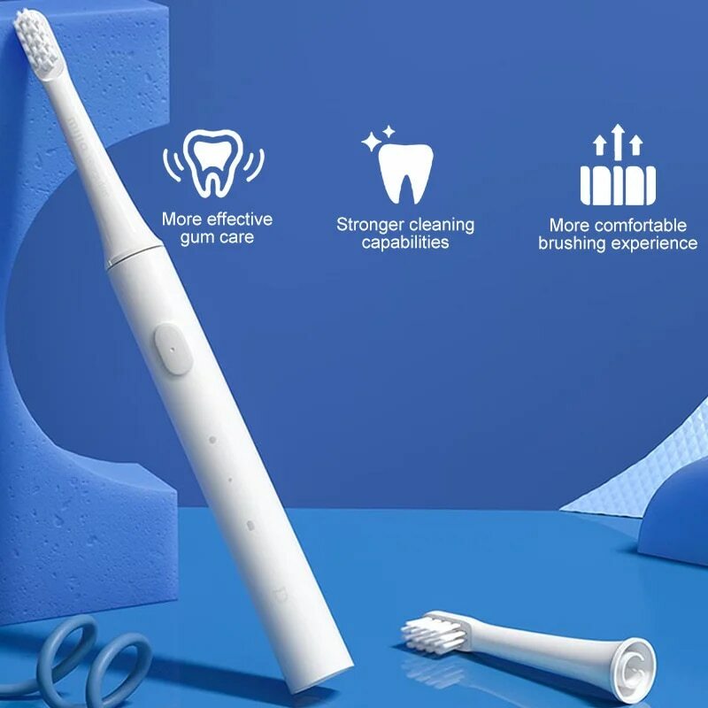 XIAOMI-Brosse à dents électrique sonique T100 Mi Smart, étanche IPX7, aste par USB, blanchiment des dents