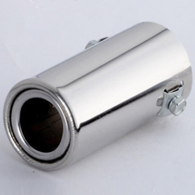 High Quality Car Auto Vehicle Chrome Exhaust Pipe Tip Muffler Steel Stainless Trim Tail Tube Silencer Dropshipping
