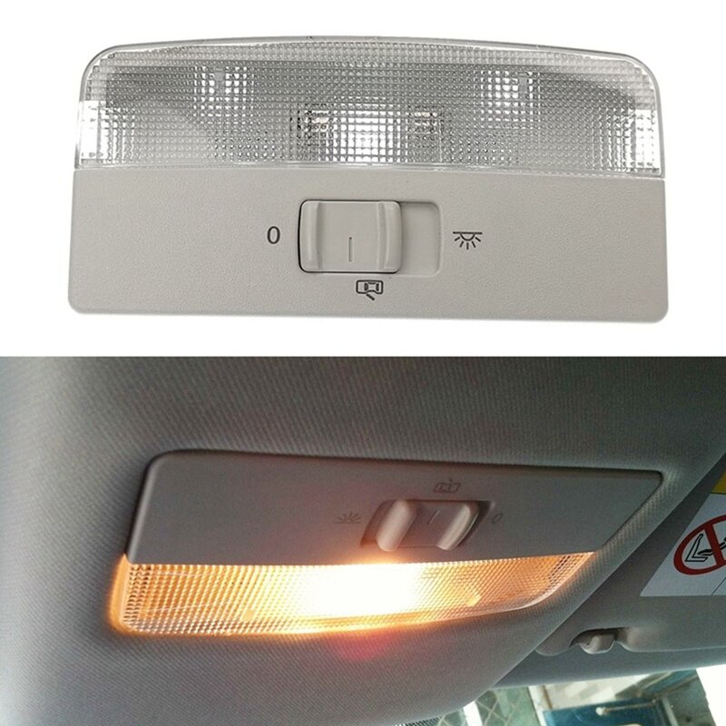 Серый светильник для чтения, внутренняя лампа, купольный светильник для 9N 6R T5 2002-2015 Bora 2002-2005 Caddy 2004-2015 Fabia Seat 6QD947105