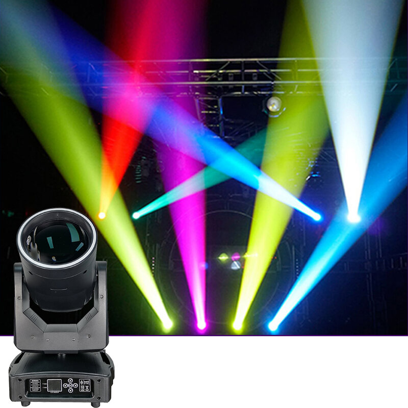 Beam Moving LED Light com cabeça móvel, lente grande, iluminação de palco, DJ Disco Party, Concert Bar Lamp, 400W