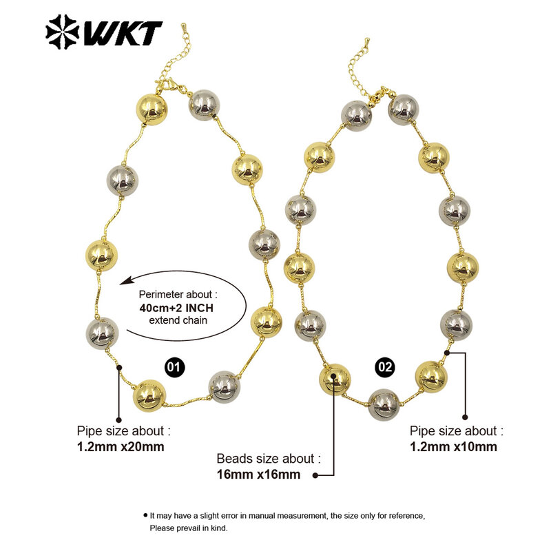 WT-JFN07 WKT 2024 niesamowity styl 40 Cm długi łańcuszek mosiężny regulowany dla dostaw kobiet naszyjnik wykwintne akcesoria