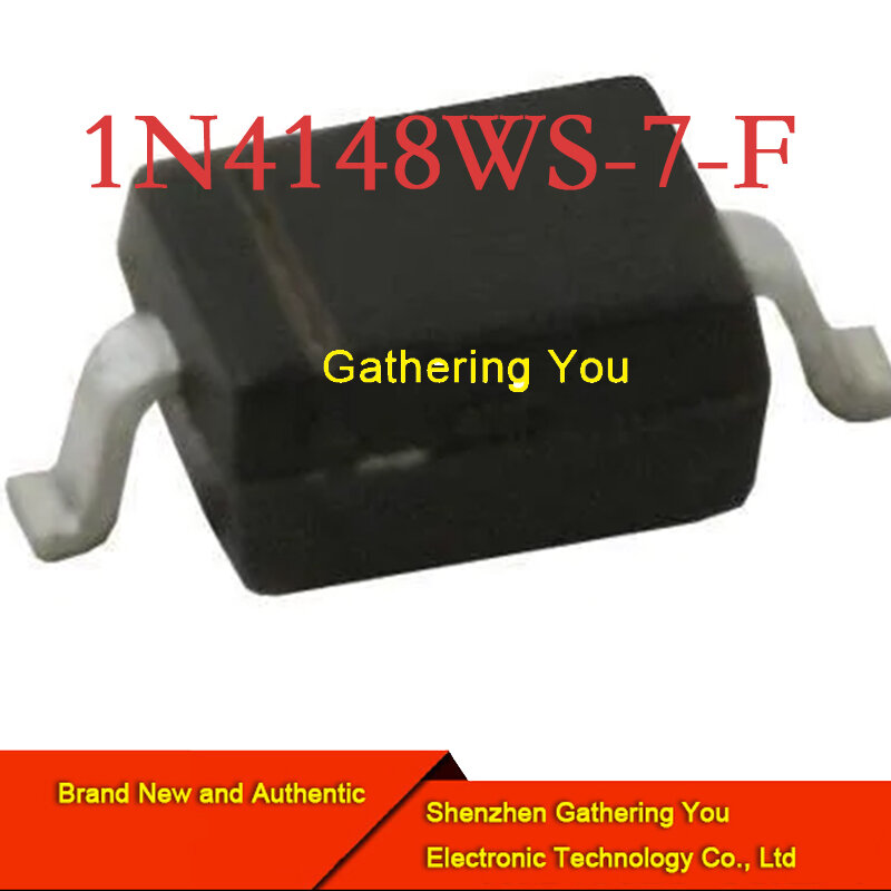 Interruptor de uso geral, autêntico, 1N4148WS-7-F SOD323, 100VIO 150mA, T/r, brandnew