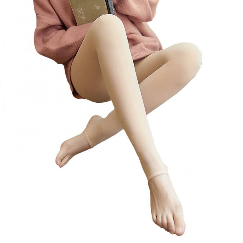 여성용 하이 웨이스트 레깅스, 신축성 있는 심리스 두꺼운 따뜻한 레깅스 팬티 스타킹, 가을 겨울 패션