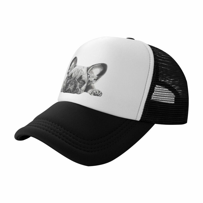 프렌치 불독 프렌치 개 트럭 운전사 모자, 남녀공용 맞춤형 조절 가능 야구 모자, 야외 패션
