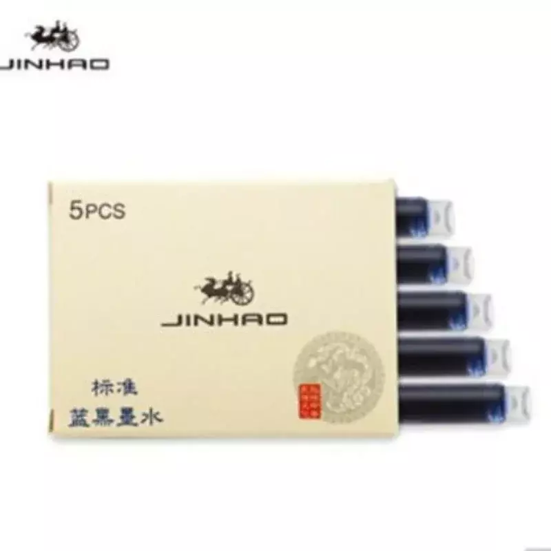 JINHAO-Recharge de cartouche d'encre pour stylo plume, fournitures scolaires et de bureau, 5/10/15 pièces
