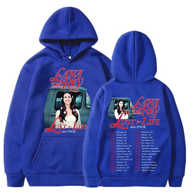 New Singer Lana Del Rey Lust for Life Men's Hoodie Women's Fashion Simple Long sleeved Pullover Street Trend Large Sweatshirt