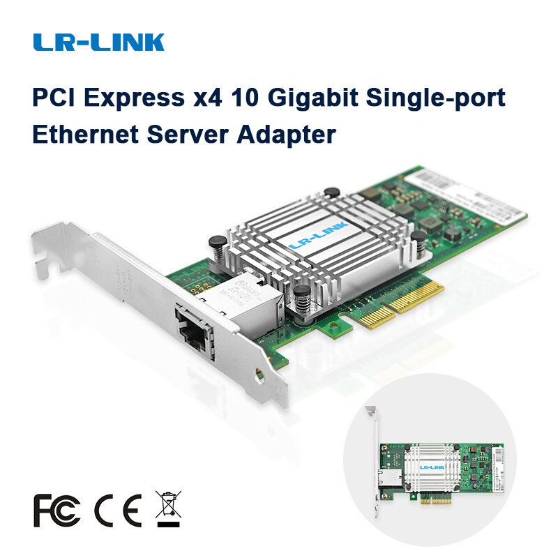 Сетевая карта LR-LINK 9811BT 10 Гб PCI-E NIC, медный порт RJ45, со стандартным контроллером, адаптер PCI Express Ethernet LAN
