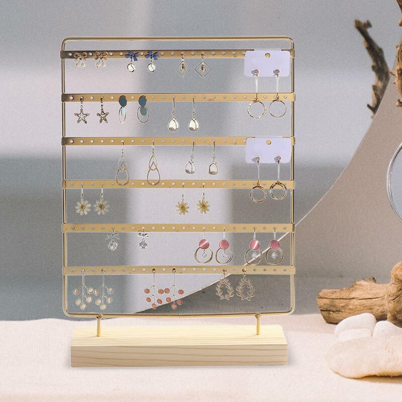 Organizer biżuterii wielofunkcyjny ekspozytor na kolczyki na biurko komoda wielowarstwowa stojak na biżuterię dla kobiet dziewcząt