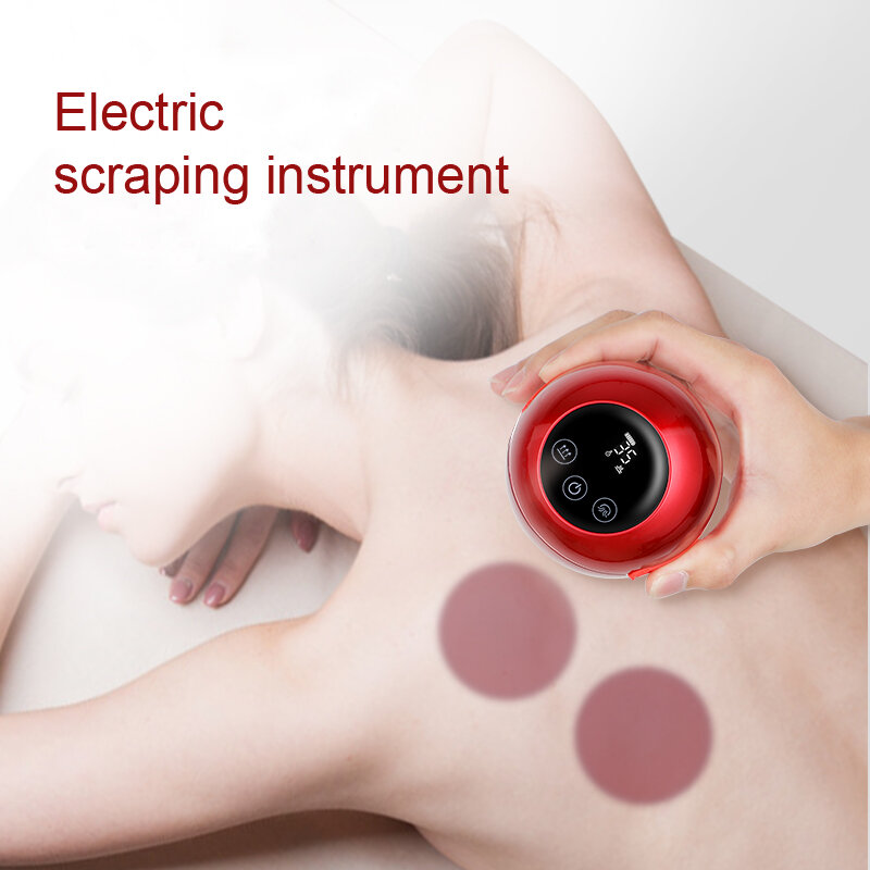 Electronic Scraping Instrument 5-Speed Vacuum Suction Cupping Machine Red Light Hot Compress Dredge Meridians Remove Dampness
