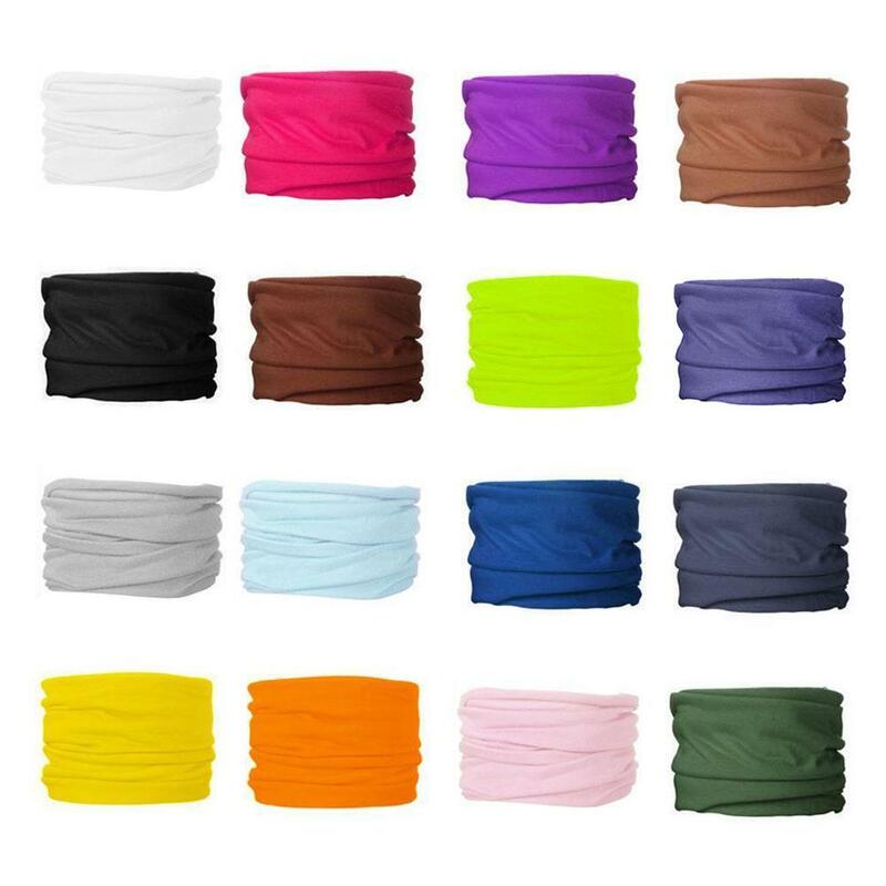 Dyeing Color Neck Gaiter Men Women Plain Bandana Multifunctional Headscarf Windproof Face Shields Seamless Tube Snood Warmer
