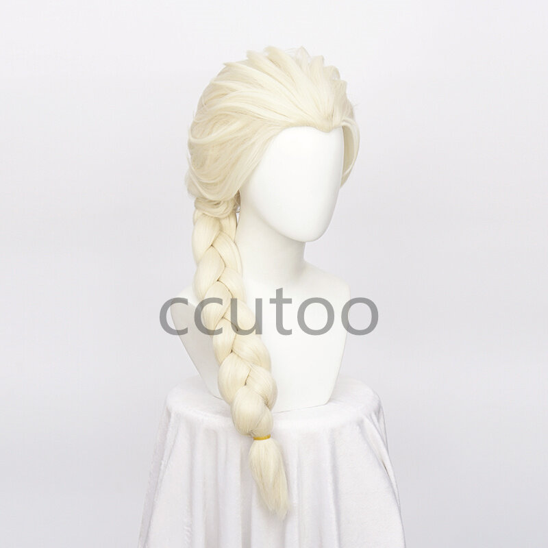 ccutoo Elsa Wig Synthetic Blonde Braid Styled Cosplay Wigs Halloween Carnival Party Play Role + Wig Cap