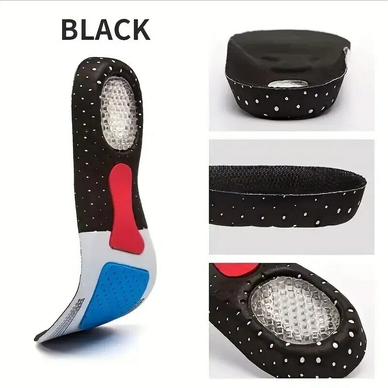 2 Paris Silicone Sport Insoles Shock Absorption Orthopedic Arch Support Shoe Pad Unisex Gel Insoles Insert Cushion Sneakers Sole
