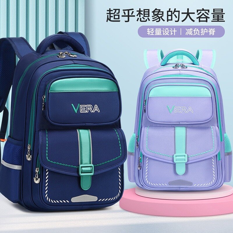 British Style Schoolbag for Primary Students Large Capacity Waterproof School Backpack Spine Protection Kids Backpacks Book Bags