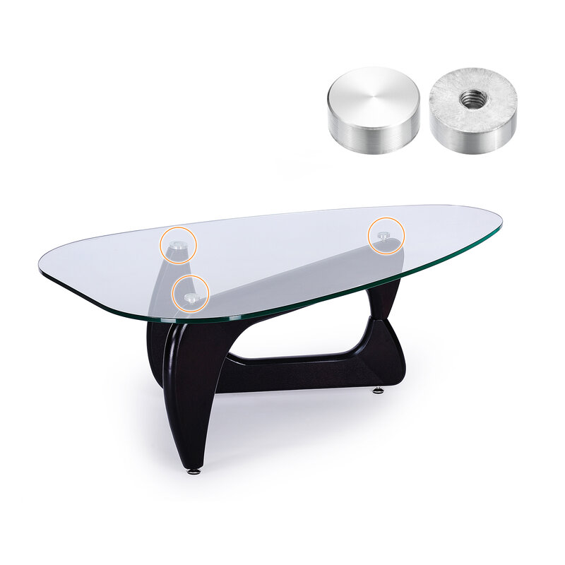 Hardware de disco de aluminio, adaptador superior de disco circular de mesa de vidrio redondo, rosca M8, 4/6/8 piezas, 20mm de diámetro, M6