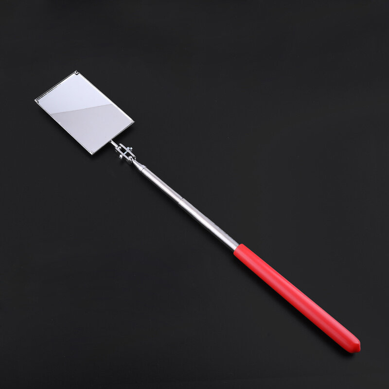 Car Telescopic Inspection Mirror Extension Detection Lens Square Round Mirror 360 Automotive Repair Tool Stainless steel